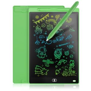 Genialba Tablette d'&eacute;criture LCD color&eacute;e 12 Pouces, Planche &agrave; Dessin effa&ccedil;able Portable, Cadeau pour Enfants, Tablette Graphique pour Jeux d'enfants 2 3 4 5 6 7 Ans Filles (Vert) (Genialba Direct, neuf)