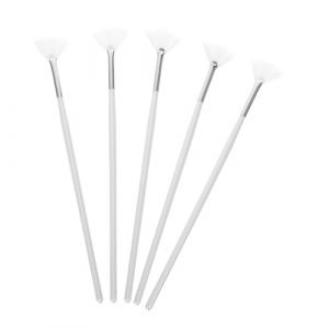 Gatuida Pinceaux Applicateurs Éventail Pour Masque Facial 5 Pièces Manche Long Fibres Synthétiques Pour Esthéticiennes Usage Visage Professionnel Et Soins Peau Sensible (Queenie ruy, neuf)