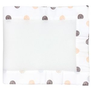 TupTam Barreaux Protection Filet Tour de Lit B&eacute;b&eacute; Mesh 3D Pack de 2 pi&egrave;ces, Points Pastel, env. 128 x 30 cm (pour lit d'enfant 140x70) (LotteStyle, neuf)