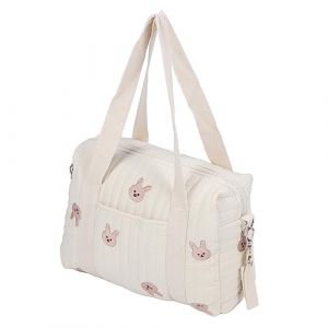 Sac de Poussette pour bébé, Sac à Carreaux Multifonctionnel avec Fermeture éclair Brodée, Sac à Main Réutilisable, Sac à Couches (Sac Lapin) (Tenyse, neuf)