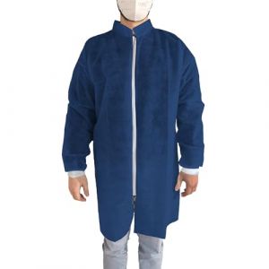 Lot de 10 Surblouses Jetables Bleues XL OneProtek - Blouse de protection fermeture éclair, Médical et industriel, Polypropylène non-tissé, Conforme contact alimentaire, Confortable et Résistante (SupernaturalZ, neuf)