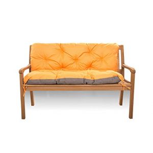Coussin de banc 2 ou 3 places, coussin pour balancelle de jardin, coussin de canapé, gardin, coussin de banc d'intérieur, coussin pour banc d'extérieur (170_x_60_x_50_cm, Orange) (setgarden, neuf)