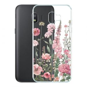 WUACYEAMING Coque Compatible avec Samsung Galaxy Grand Prime Pro (2018)/J2 Pro 2018, Antichoc Coque avec Motif Floral, Transparente Silicone Clair Anti-Jaune Coque 02 (WUACYEAMING, neuf)