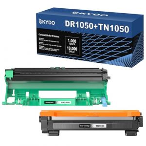 TN1050 Toner DR1050 Tambour Compatible Brother TN1050 Toner DR1050 pour Brother DCP-1610W DCP-1612W DCP-1510 DCP-1512 HL-1210W HL-1212W HL-1110 HL-1210 MFC-1810 MFC-1910W (Skydo-EU, neuf)