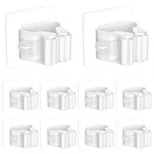Chiluxendo 10 Pièces Accroche Balai Mural, Porte Balais Mural, Support Balais Vadrouille Sans Percer, Range Balai Auto-Adhésif, Convient pour Cuisine, Salle de Bain, Bureau, Jardin, Garage (CUC EMMA S.R.L., neuf)