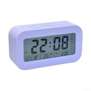 R&eacute;veil num&eacute;rique avec fonctions r&eacute;glables et heure vocale pour un usage quotidien (violet) (Wild-flowerww, neuf)