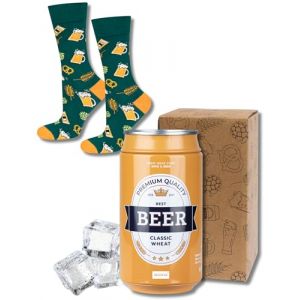 soxo Canette Bi&egrave;re Chaussettes Homme Biere Cadeau Drole Chaussette Cadeaux 40-45 Classic Wheat2 1 Paire (Soxo, neuf)