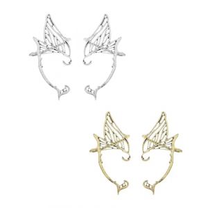FDCGAS Oreille Elfe Femme,2 paire de boucles d'oreilles elfes en forme de papillon, boucles d'oreilles papillon non percées, bijoux elfes,conviennent pour Mariage Halloween Cosplay Costume (tongshanfenhedianzishangwuyouxiangongsi, neuf)