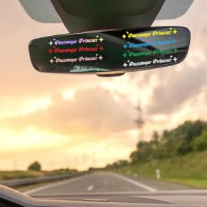 IBXWMNG 8 pi&egrave;ces Stickers de Voiture de Princesse, Miroir de Voiture &Eacute;tanche Mignon Stickers, Passenger Princess Stickers (SHI MEIPING DE SHOP, neuf)