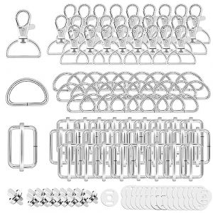 Mousqueton sac a Main 100Pcs Mercerie couture accessoire,Sangle couture Boucles sac &agrave; dos, Mousqueton Pivotant Couture,Anneau sac a main, Attache sac,Pivotant Snap Crochets avec Aimant （Argent 25MM） (wodemeilon, neuf)