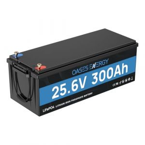 Oasesenergy Batterie Lithium 24V 300Ah, Batterie LiFePO4 Rechargeable BMS 200A Int&eacute;gr&eacute;, 4000~15000 Cycles, Batterie pour Caravanes, Bateau, Camping-Car, Syst&egrave;me (OASES ENERGY, neuf)