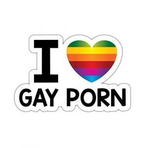Mya 1Pc Voiture Stickers J'aime Le Porno Gay LGBT Lesbienne Voiture Drôle Autocollant Vinyle Autocollant (Mya, neuf)