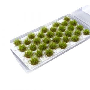 RXKFIGX 32PCS Touffes d'herbe Modèle de Plantes Modèle Mini Touffe Terrain Kit d'herbe Statique en Résine Modèle de Scène Statique pour Bricolage Train Train Paysage Artificiel Herbe Miniature (kuyishop, neuf)
