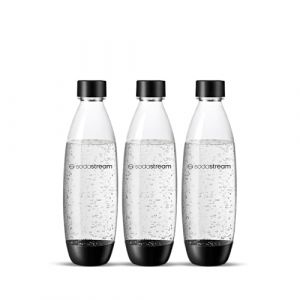 SodaStream Bouteilles fusionnées pour gazéificateur Source, Play, Power, Spirit, Fizzi, 1 litre, lot de 3 (3 x 1 L) (esiteo, neuf)
