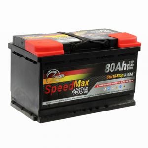 Batterie Auto Speed Max Puissance Maximale, Longue Durée, de tailles allant de L0 à L6 et également pour véhicules utilitaires et camions (80 Ah AGM 800A 12v Start-Stop) (ricambi_smc, neuf)