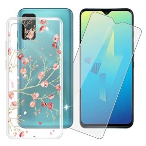 Ikiiqii Coque pour Wiko Power U10 Cover Case &Eacute;tui Souple Silicone Transparent TPU Housse + HD Haute qualit&eacute; Verre tremp&eacute; &eacute;cran Film Protection &eacute;cran -Carthame -84 (CZMGY, neuf)