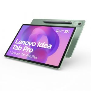 Lenovo Idea Tab Pro - Tablette Tactile, IA int&eacute;gr&eacute;e 12.7'' 3K, 144Hz (MediaTek Dimensity 8300, 8Coeurs, RAM 8Go, UFS 4.0 128Go, Android 14, Wifi6E + Bluetooth) Lenovo Tab Pen Plus - Vert (Flanco Retail, neuf)