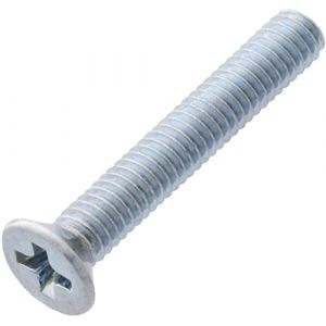 AERZETIX - C59623 - Lot de 100 vis à métaux M2.5x16 mm à tête fraisée PH1 - DIN 965 - en acier au carbone - dureté 4.8 - finition zingué - pour fixation vis tournevis assemblage (Tuning, neuf)