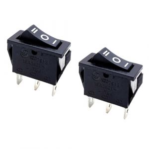 JZK 2x Marche Arrêt Marche interrupteur à bascule ON OFF ON 15A 250V AC, 3 broches 3 bornes SPDT 3 positions Interrupteur à bouton d'alimentation rectangulaire ON-OFF-ON KCD (Union Max, neuf)
