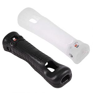 Adaptateur de Capteur Motion Plus avec étui en Silicone, étui de Protection en Silicone étendu pour Télécommande Wii, Compatible avec Divers Jeux Wii (Noir)(Le Noir) (Richer-R123, neuf)