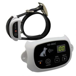 Système de clôture de Chien à Distance sans Fil étanche 1/2/3 Animaux de Compagnie 0-100 Niveau Dispositif de clôture électronique Collier de Dressage de Chien Choc électrique(Blanc pour 1 Chien) (LaKeFeng, neuf)