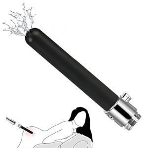 LEPZUR Lavement Douche Anus 1 Pi&egrave;ce Syst&egrave;me Lavement Douche Interrupteur Marche/Arr&ecirc;t Nettoyeur Portable Kit Buse Couleur Noire Longueur 13Cm (GloriseGO, neuf)