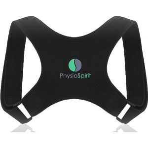 PhysioSpirit Correcteur de posture de qualit&eacute; sup&eacute;rieure - Support droit pour le dos - Pour une posture s&ucirc;re - Sangle d'&eacute;paule - Correction de posture pour le dos - Hommes et femmes - L/XL (Kulinu, neuf)