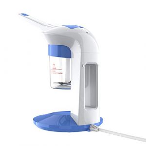 Vapeur Faciale Portable, Vapeur Ionique, Vapeur D'ozone, Soins du Visage, Aromathérapie, Humidificateur Rotatif à 360 ° pour un Nettoyage en Profondeur et une Hydratation (Wizerry369, neuf)