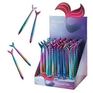 Stylo queue de sir&egrave;ne &laquo; Mermaid &raquo; (1) stylos pour enfants, enfants, filles, anniversaires, communions, mariages, cadeaux (Vasara, neuf)