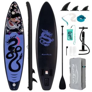 FEATH-R-LITE Planches De Stand Up Paddle Gonflables Planches De Paddle Multifonctionnelles Avec Pompe À Main, Sac À Dos Sup, Corde, Pagaie Réglable, Pour Adultes Adolescents Tous Niveaux De Compétence (Sparkle Paddle Boards, neuf)