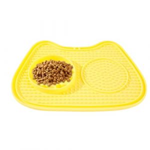Bol Anti-Glouton pour Chat | Distributeur &agrave; Ventouse Anti-&Eacute;touffement &agrave; L&eacute;cher | Distributeur De Friandises Alimentation Lente Tapis L&egrave;che - pour Bandes De Yaourt Bo&icirc;tes Nourriture Humide Et (Jatour, neuf)