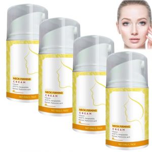 Cr&egrave;me Raffermissante Pour Le Cou Au R&eacute;tinol & Collag&egrave;ne, Hydratant Pour Visage Femmes, Anti-&acirc;ge Jour Et Nuit, Raffermit La Peau Rel&acirc;ch&eacute;e, R&eacute;duit Les Rides Et Ridules Du Cou & D&eacute;collet&eacute;, 50 G (4PCS) (Yunfa Trading Co., neuf)