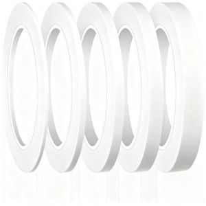 KIRZAX 5 Rouleaux de Ruban de Masquage,3/5/8/10/12 mm x 50 m Tapes - Ruban Vinyle pour Masquage de Précision, Ruban de Masquage pour la Décoration de Voitures Design Industriel Peinture(Blanc) (VLAD SHOP ADV, neuf)