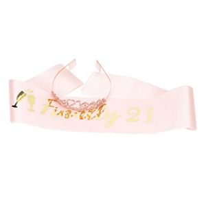 Didiseaon Couronne Et Bandeau Pour Anniversaire De Bébé Ensemble De Ceintures Accessoire D'anniversaire Pour Femme Élégant Et Confortable Matériau Infroissable (Merkowski, neuf)