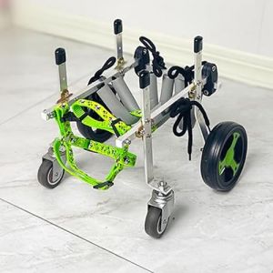 Chariot pour Chien Fauteuil Roulant R&eacute;glable pour Chien pour Pattes Avant, Chariot pour Animaux de Compagnie en Aluminium avec 4 Roues L&eacute;ger, Assistant de Promenade pour Chien pour la Formation(S) (telaikairui, neuf)