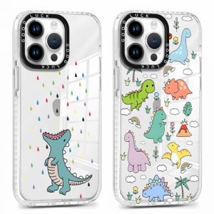 Xylota 2 Pi&egrave;ces Coque pour iPhone 14 Pro 6,1 ", Transparente Mignon &Eacute;tui avec anim&eacute; Motif Animaux, Ultra Mince TPU Souple Silicone Housse Antichoc Protection Case Cover pour iPhone 14 Pro (AMCREST HOLDINGS, neuf)