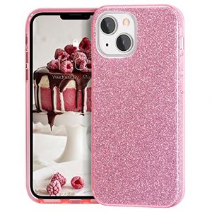 MATEPROX Coque Paillette Compatible avec iPhone 13 Coque Housse de Protection Glitter Brillant Scintillante pour Femmes, Rigide en Antichoc Mince Coque pour iPhone 13 6,1'' 2021-Rose (Winplus2017, neuf)