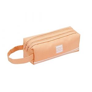 Trousse Scolaire Garcon Fille Ado, Étui à Crayons Trousse à Crayons Grande Capacité avec 2 Compartiments, Sac à Crayons école Papeterie Organisateur pour Stylos Trousse à Maquillage Femme Homme (Surakey, neuf)