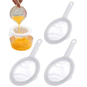 BARRU 3 Pi&egrave;ce Filtres En Nylon,Tamis Filtre Alimentaire, Tamis &agrave; Jus,Filtres &agrave; Mailles Fines,Filtre &agrave; Vin,Pour filtrer les huiles,Caf&eacute;,Vin,Jus,Lait de Soja(100/200/400 Mailles) (STAR PENGPENG, neuf)