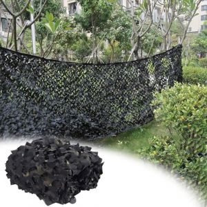 Filet Camouflage Noir 3x8m(9.8x26.2ft),Filet de Camouflage pour pergola,Protection Solaire,Filet Camouflage Photographie Animalière,Protection Jardin (QSLPLBHDLX, neuf)