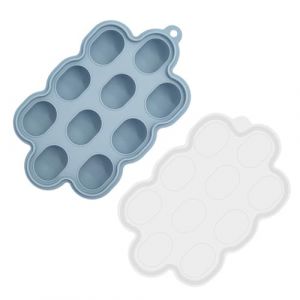 Plateau de cong&eacute;lation bleu pour b&eacute;b&eacute; - Moule &agrave; gla&ccedil;ons en silicone - R&eacute;cipient de cong&eacute;lation pour porridge - R&eacute;cipient de stockage des aliments pour les repas faits maison de b&eacute;b&eacute; (Gifts Mate, neuf)