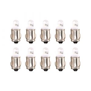 YnGia 10pcs BA7S led ampoules de tableau de bord, F3 1 ampoule led 12v 50lm rouge instrument de voiture voyant d'avertissement auto led ampoule int&eacute;rieure panneau de tableau de bord lumi&egrave;re (YuanDZ, neuf)