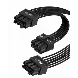 C&acirc;ble d'alimentation CPU pour Cor-sair, C&acirc;ble PSU M&acirc;le 8 Pin vers CPU M&acirc;le 8 Pin et 4+4 Pin, Adaptateur d'alimentation Carte M&egrave;re EPS-12V pour Ther-maltake, ARES-Game, Alimentations Cor-sair (HONGLEI, neuf)