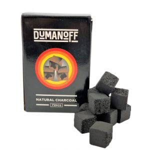 DUMANOFF - 1 Kilos Charbon Chicha de Noix de Coco Naturel - Boîte de 72 Pièces - Format Carré 25 mm (DUMANEE, neuf)