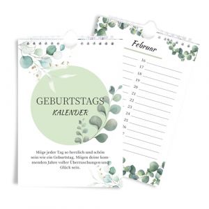 Calendrier d'anniversaire A5 – Calendrier perpétuel indépendant de l'année sans jours de la semaine – Calendrier mural élégant pour anniversaires et anniversaires – Parfait pour la décoration murale (FANGYANG HOME, neuf)