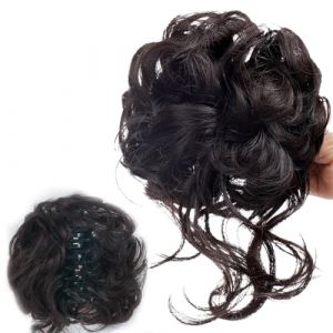 Gwawg Pince Cheveux Postiche Chignon Pince à Griffes Bundle Horse Tail Extension Pince à Griffes Extensions de Cheveux Pince à Cheveux de Cheval Postiche Synthétique pour Les Femme (Black brown) (GWAWG, neuf)
