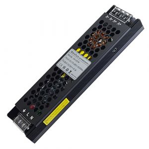 LED Transformateur 24V 200W Constante Tension Alimentation LED Ultra-Mince AC 220/230V à DC 24 Volts 8.3 Ampères Bande Lumineuse Transformateur de Conducteur Intérieur Basse Tension (hailishangmao, neuf)