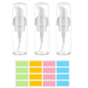 Bouteille Moussante, 3 Pièces 50ml Flacon Pompe Vide, Flacon Voyage Mousse, Flacon Pompe Vide Voyage, Distributeur Savon Mousse Flacon, pour Le shampooing Conditioner Lotion Articles de Toilette (Rfervgauk, neuf)