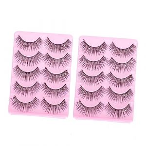 HAPINARY Faux Cils Orn&eacute;s de Diamants 10 Paires Denses Naturels pour Femmes Jeunes pour Soir&eacute;es Spectacles et Cosplays (Gan Gardner, neuf)