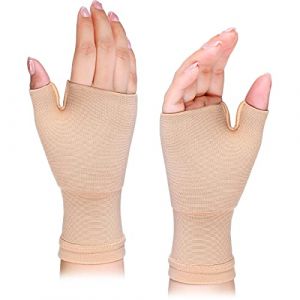 Geyoga 2 Pcs Supports de Poignet de Compression Attelle de Poignet de Pouce Orth&egrave;se de Pouce Respirant Attelle de Poignet &Eacute;lastique Supports de Main pour Femme Homme Sport (Nu, M) (Choiceceen, neuf)